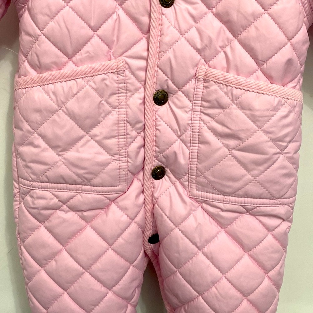 Ralph Lauren Baby Girl Hooded Barn Bunting Snowsuit Light Pink Size 6Months - Picture 5 of 8